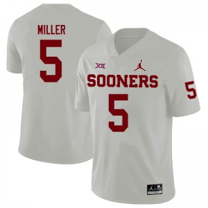 Men's OU Sooners #5 A.D. Miller White Jordan Brand Alumni Jerseys 172691-332