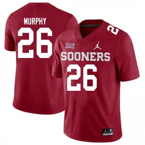Mens OU Sooners #26 Caleb Murphy Crimson Jordan Brand Player Jerseys 659749-996