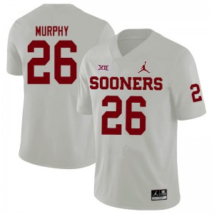Men's OU Sooners #26 Caleb Murphy White Jordan Brand Stitch Jersey 417305-444