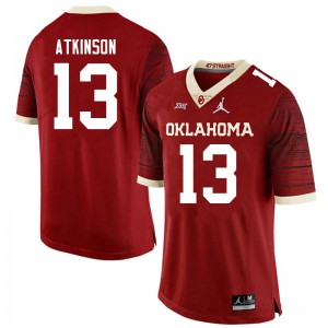 Men's Oklahoma Sooners #13 Colt Atkinson Crimson Jordan Brand Limited University Jersey 535059-687