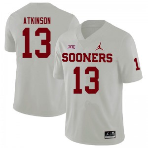 Men Sooners #13 Colt Atkinson White Jordan Brand Alumni Jersey 986469-370