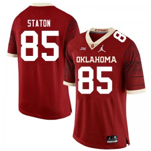 Men's Oklahoma Sooners #85 Devin Staton Crimson Jordan Brand Limited Stitched Jerseys 526847-426