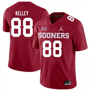 Men's Sooners #88 Jordan Kelley Crimson Jordan Brand Football Jersey 975780-548