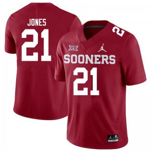 Men's Oklahoma #21 Ryan Jones Crimson Jordan Brand Embroidery Jersey 695345-904
