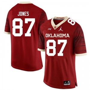 Men Sooners #87 Spencer Jones Crimson Jordan Brand Limited University Jerseys 445292-795