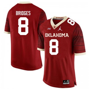 Men Oklahoma Sooners #8 Trejan Bridges Crimson Jordan Brand Limited College Jerseys 372451-133