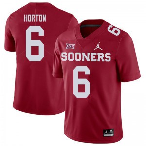 Mens Oklahoma Sooners #6 Cade Horton Crimson NCAA Jerseys 627664-485