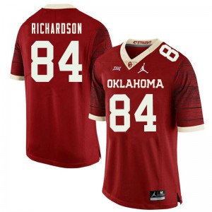 Mens OU Sooners #84 Kyre Richardson Retro Red Jordan Brand Throwback Alumni Jersey 139623-122