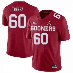 Men Oklahoma #60 Matt Torrez Crimson Jordan Brand Official Jerseys 652295-821