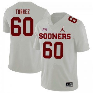 Mens Oklahoma Sooners #60 Matt Torrez White Jordan Brand Stitched Jerseys 898627-825