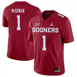 Men Oklahoma Sooners #1 Seth McGowan Crimson Jordan Brand High School Jerseys 394884-208