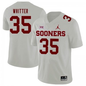 Men's Sooners #35 Shane Whitter White Jordan Brand High School Jerseys 965192-633