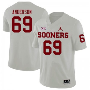 Mens Oklahoma #69 Nate Anderson White Football Jersey 292518-399