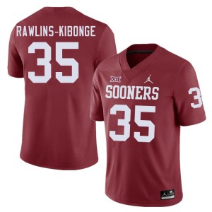 Men's Oklahoma #35 Nathan Rawlins-Kibonge Crimson Official Jerseys 916936-308