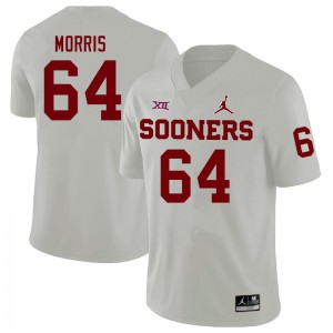 Mens Sooners #64 Wanya Morris White Official Jerseys 971862-816