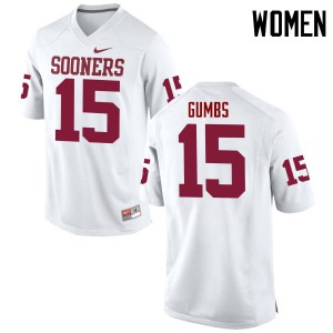 Womens Oklahoma #15 Addison Gumbs White Game High School Jerseys 429725-920