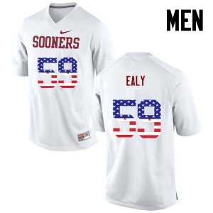 Men's OU #59 Adrian Ealy White USA Flag Fashion Official Jersey 305956-692