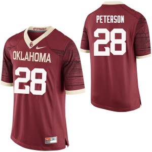 Mens Oklahoma #28 Adrian Peterson Crimson Limited Stitched Jerseys 184444-446
