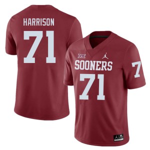 Mens Oklahoma Sooners #71 Anton Harrison Crimson Player Jerseys 458673-388