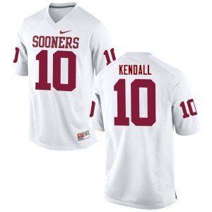 Mens OU #10 Austin Kendall White Game Official Jersey 856155-873