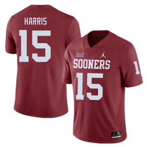 Men's Oklahoma #15 Ben Harris Crimson NCAA Jersey 995744-947