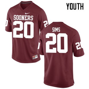 Youth OU #20 Billy Sims Crimson Game Football Jersey 898884-295