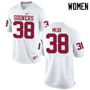 Women's Sooners #38 Bryan Mead White Game NCAA Jerseys 742387-321