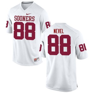 Mens Sooners #88 Chase Nevel White Game Stitch Jerseys 912076-528