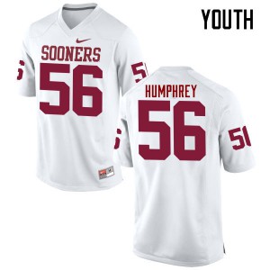 Youth Oklahoma #56 Creed Humphrey White Game Embroidery Jerseys 330805-895