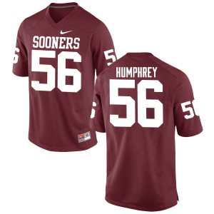 Men's Oklahoma #56 Creed Humphrey Crimson Game Embroidery Jersey 449202-760