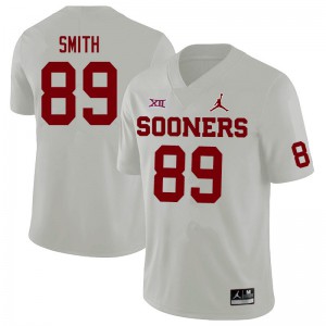 Men OU Sooners #89 Damon Smith White Jordan Brand Official Jerseys 888933-205