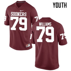 Youth OU Sooners #79 Daryl Williams Crimson Game Stitch Jerseys 292990-689