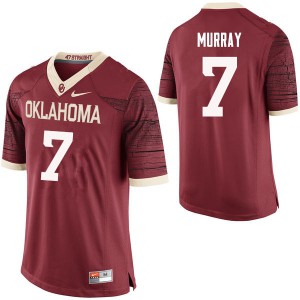 Mens OU Sooners #7 DeMarco Murray Crimson Limited Embroidery Jerseys 628650-606