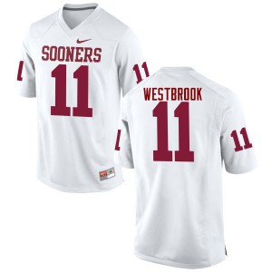 Mens OU Sooners #11 Dede Westbrook White Game College Jerseys 509798-668