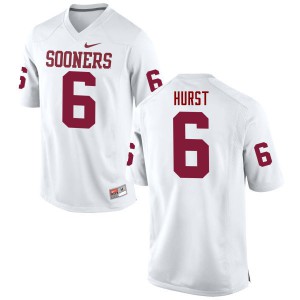 Mens OU #6 Demontre Hurst White Game Stitched Jersey 164948-747