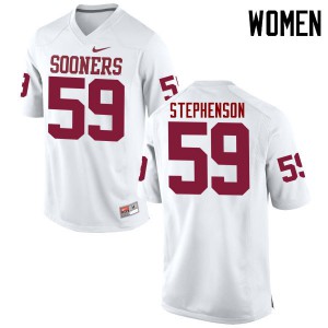 Women's OU Sooners #59 Donald Stephenson White Game Alumni Jersey 766751-396