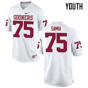 Youth Oklahoma Sooners #75 Dru Samia White Game College Jersey 845241-852
