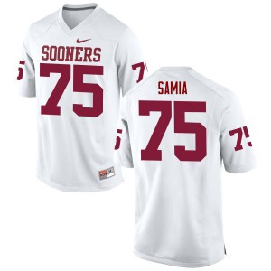 Mens Oklahoma Sooners #75 Dru Samia White Game College Jerseys 982273-979