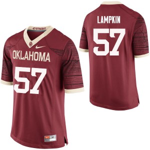 Men's OU Sooners #57 DuVonta Lampkin Crimson Limited Stitched Jerseys 745846-374
