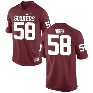 Men Oklahoma Sooners #58 Erick Wren Crimson Game Official Jerseys 918763-917