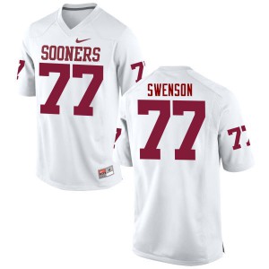 Men's Sooners #77 Erik Swenson White Game High School Jersey 522904-481