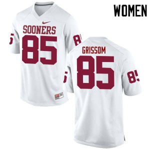 Womens Oklahoma Sooners #85 Geneo Grissom White Game Football Jerseys 785155-313