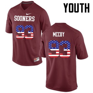 Youth OU Sooners #93 Gerald McCoy Crimson USA Flag Fashion Player Jerseys 117129-435