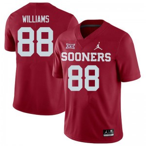 Mens Sooners #88 Greydon Williams Crimson Official Jersey 498256-475