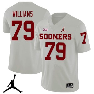 Men's Sooners #79 Daryl Williams White Jordan Brand 2018 University Jersey 911328-377