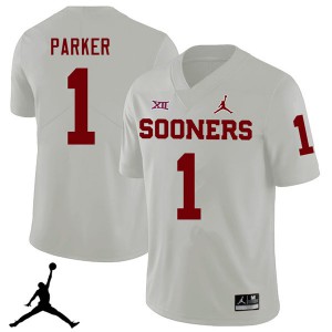 Men's Oklahoma Sooners #1 Jordan Parker White Jordan Brand 2018 College Jerseys 672772-604