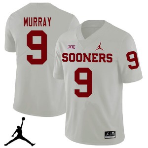 Mens Sooners #9 Kenneth Murray White Jordan Brand 2018 Official Jersey 505123-893