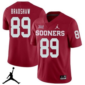 Mens OU #89 Malik Bradshaw Crimson Jordan Brand 2018 NCAA Jerseys 548860-251