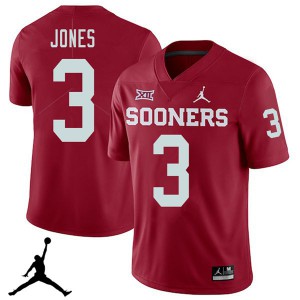 Mens Oklahoma Sooners #3 Mykel Jones Crimson Jordan Brand 2018 University Jerseys 722595-898