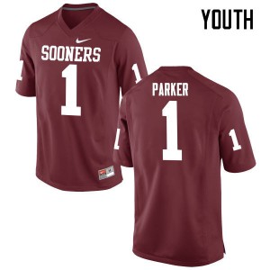 Youth Oklahoma #1 Jordan Parker Crimson Game College Jersey 388472-750